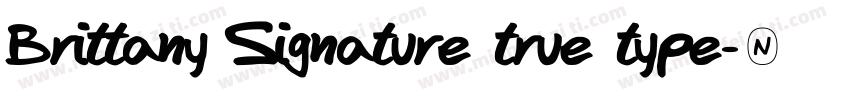 Brittany Signature true type字体转换